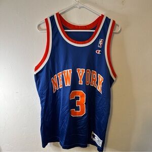 Authentic Champion New York Knicks John Starks Pro Cut Jersey Size 40 (Medium)